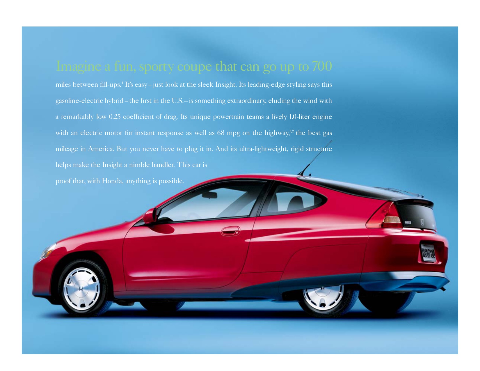 2002 Honda Insight Brochure Page 6